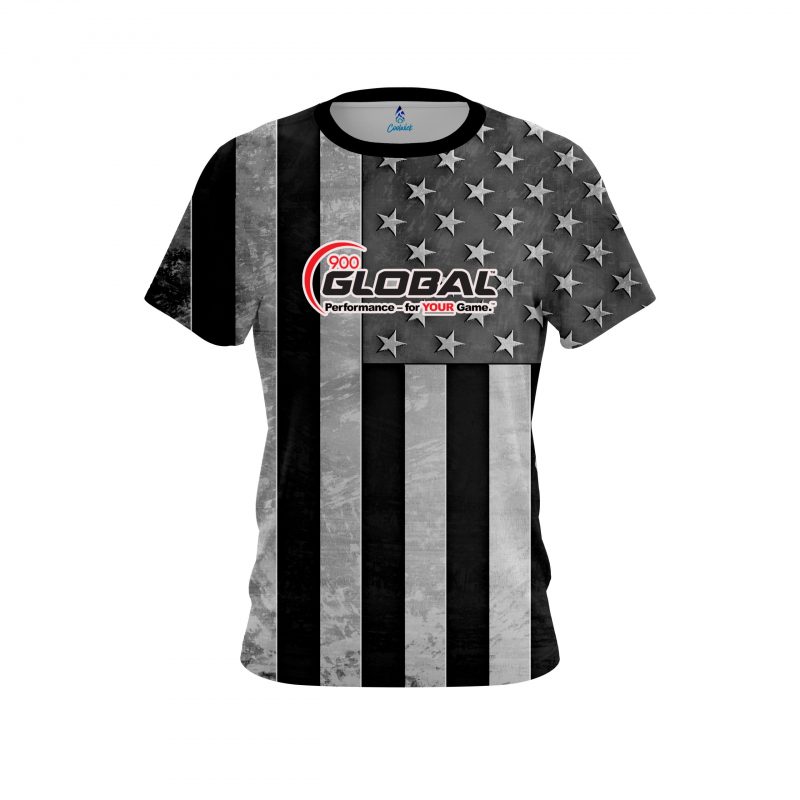 900 Global USA Steel Flag CoolWick Bowling Jersey