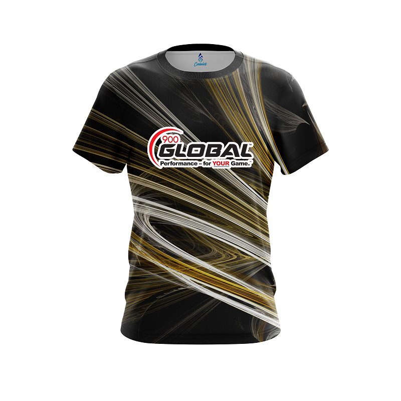 900 Global Yellow Motion Swirl CoolWick Bowling Jersey