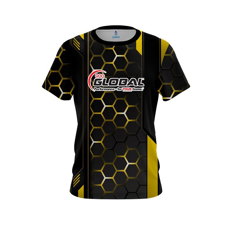 900 Global Yellow Steel Comb CoolWick Bowling Jersey