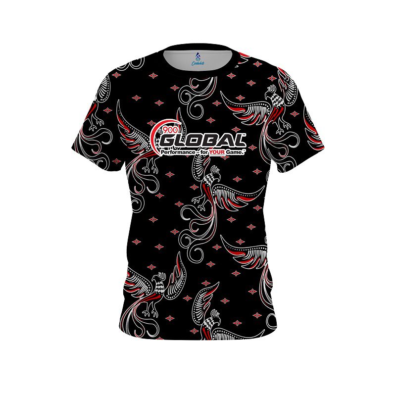 900 Global Phoenix Break Red CoolWick Bowling Jersey
