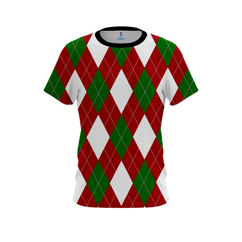 Plain Argyle Green CoolWick Bowling Jersey