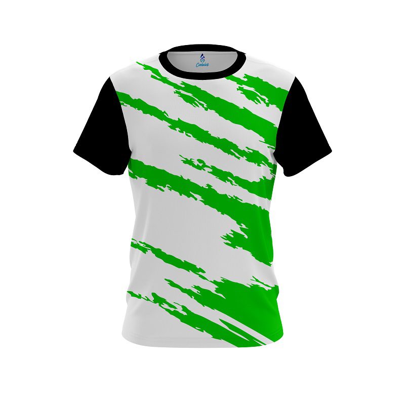 Plain Athlete Bolt Green CoolWick Bowling Jersey
