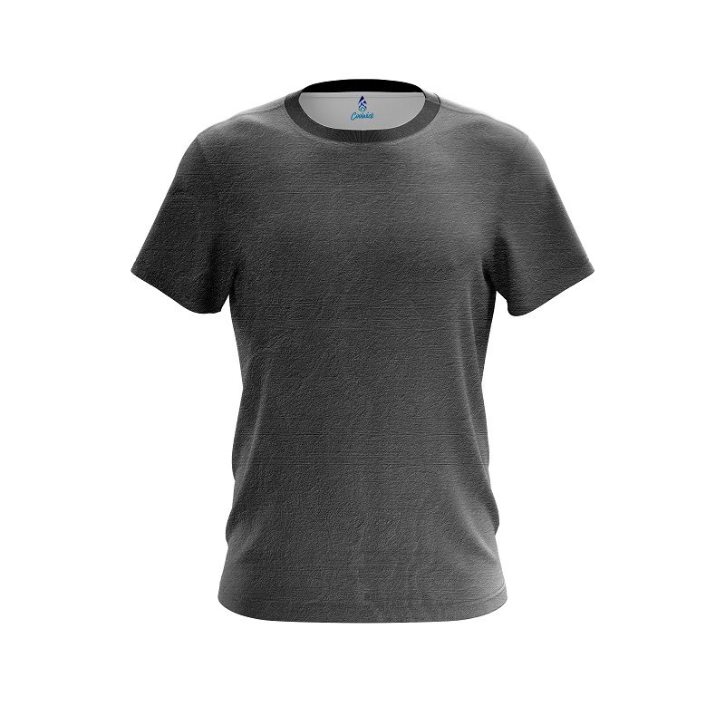 Plain Black Grunge Canvas CoolWick Bowling Jersey
