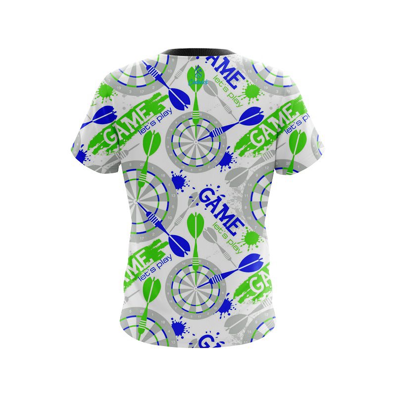 Plain Blue And Green Darts Explosion CoolWick Bowling Jersey - Image 2