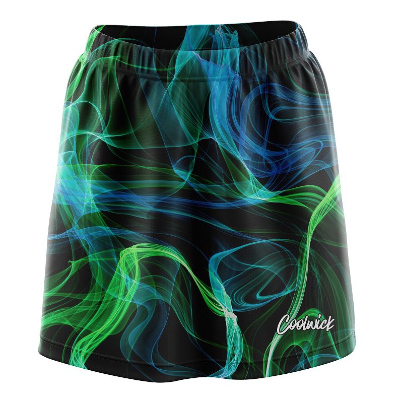 Blue And Green Smoke CoolWick Bowling Skort
