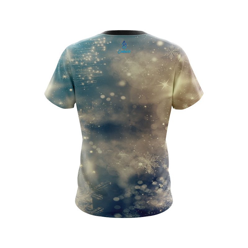 Plain Blurred Snowflakes CoolWick Bowling Jersey - Image 2
