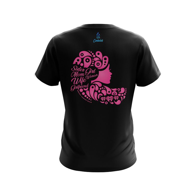 Plain Breast Cancer Family Bond CoolWick Bowling Jersey - Image 2