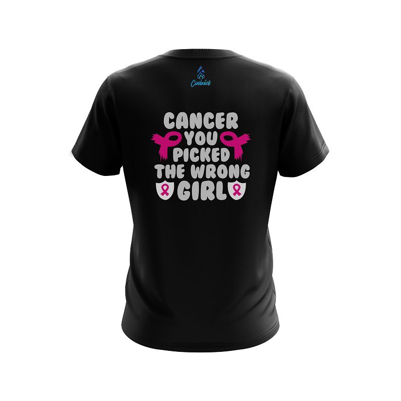 Plain Breast Cancer Fight Back CoolWick Bowling Jersey - Image 2