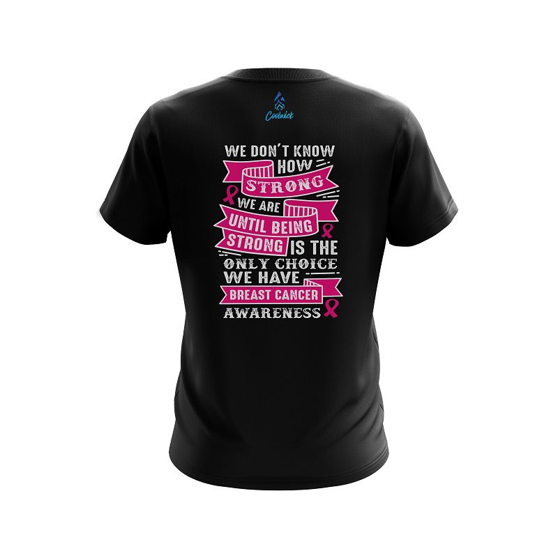 Plain Breast Cancer Strength CoolWick Bowling Jersey - Image 2