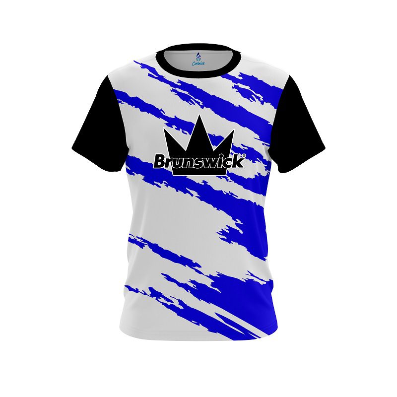 Brunswick Athlete Bolt Blue CoolWick Bowling Jersey