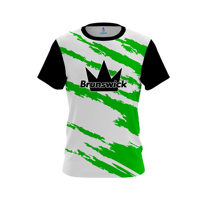 Brunswick Athlete Bolt Green CoolWick Bowling Jersey