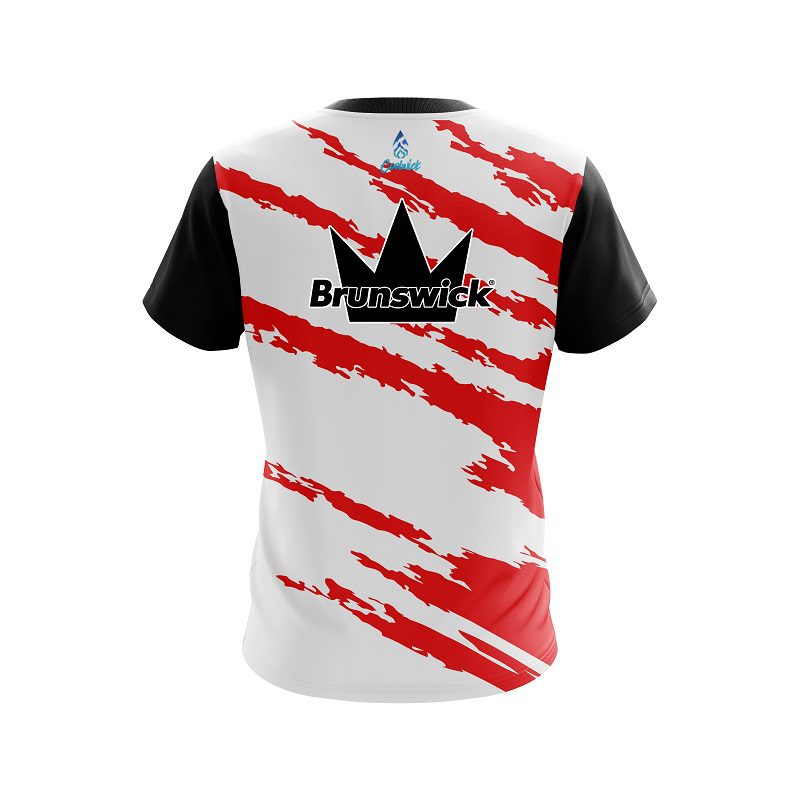 Brunswick Athlete Bolt Red CoolWick Bowling Jersey - Image 2