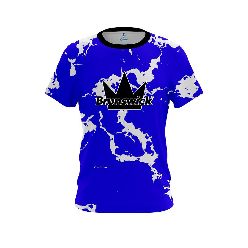 Brunswick Blue Shock CoolWick Bowling Jersey