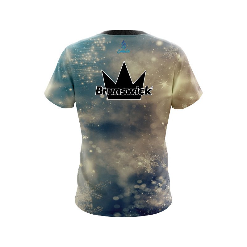 Brunswick Blurred Snowflakes CoolWick Bowling Jersey - Image 2