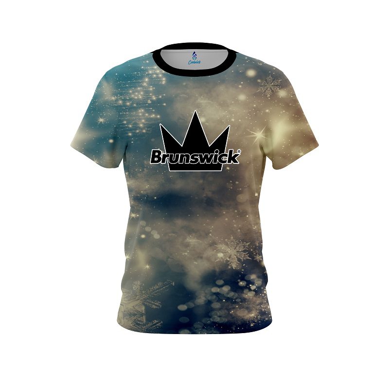 Brunswick Blurred Snowflakes CoolWick Bowling Jersey