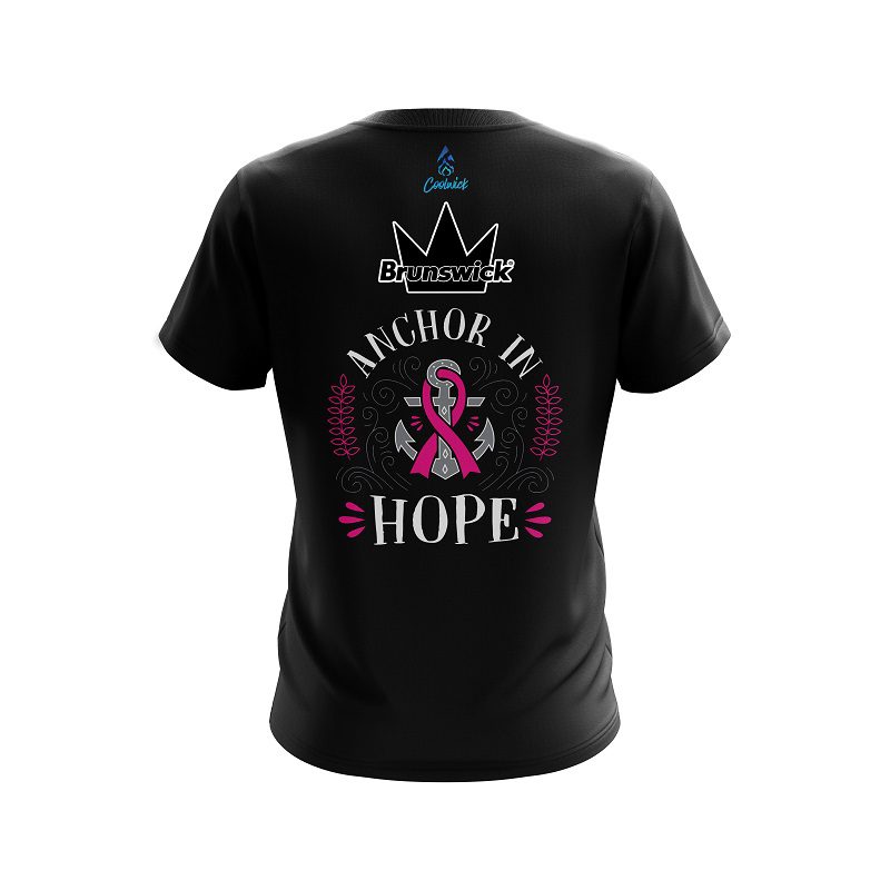 Brunswick Breast Cancer Anchor Fighter CoolWick Bowling Jersey - Image 2