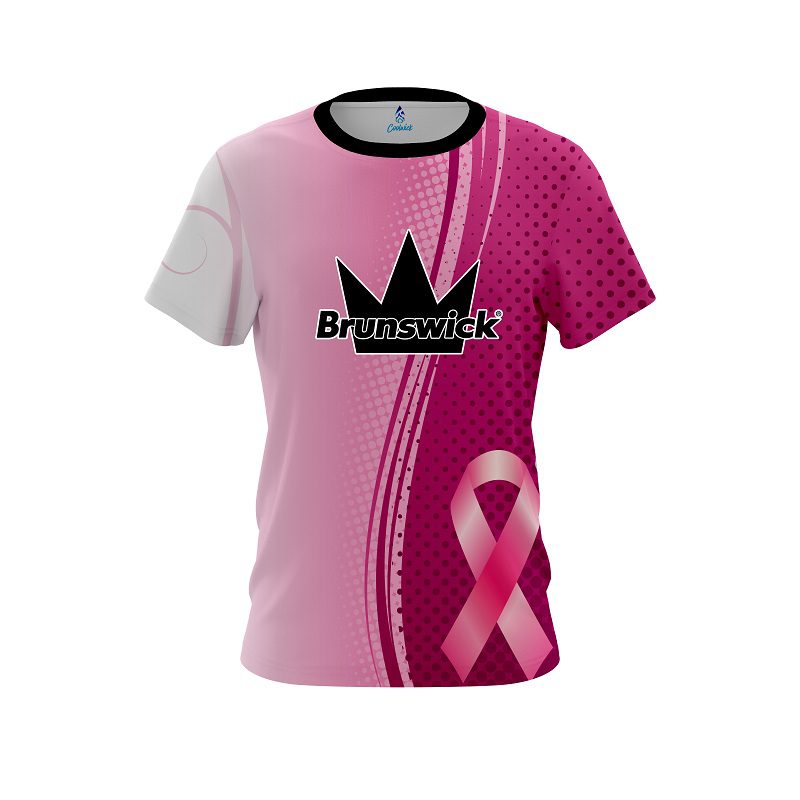 Brunswick Breast Cancer Pink Swirls CoolWick Bowling Jersey