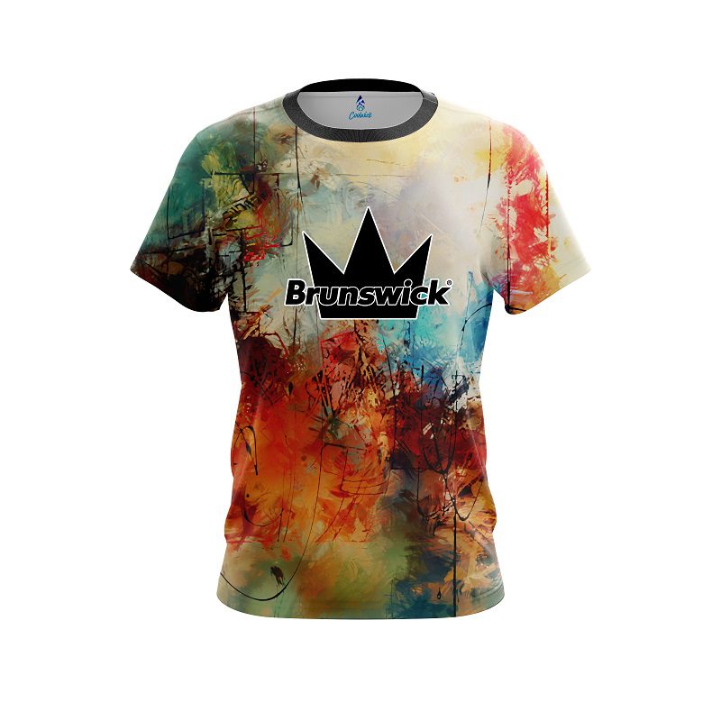 Brunswick Colorful Painted Canvas Grunge CoolWick Bowling Jersey