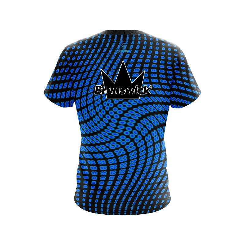 Brunswick Dyanamic Flux Blue CoolWick Bowling Jersey - Image 2