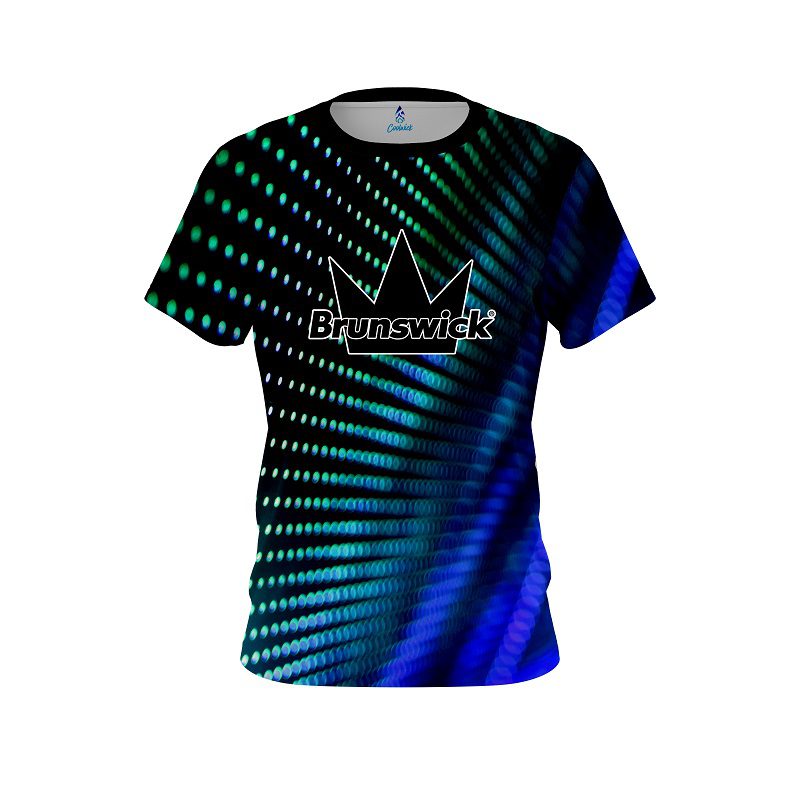 Brunswick Electronic Wave Aqua CoolWick Bowling Jersey