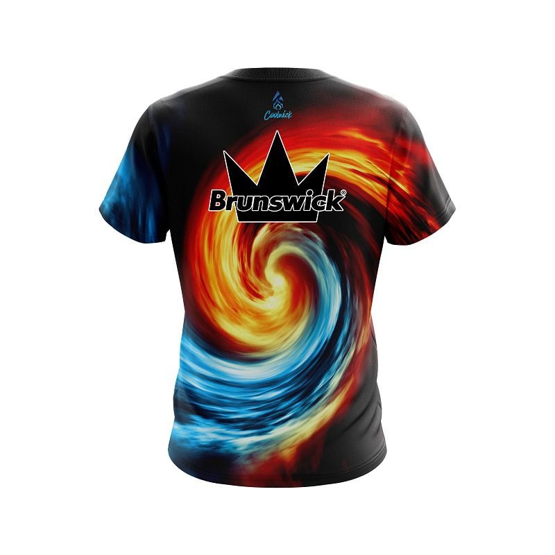 Brunswick Fire And Ice Vortex CoolWick Bowling Jersey - Image 2