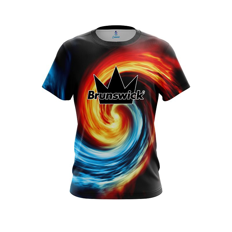 Brunswick Fire And Ice Vortex CoolWick Bowling Jersey