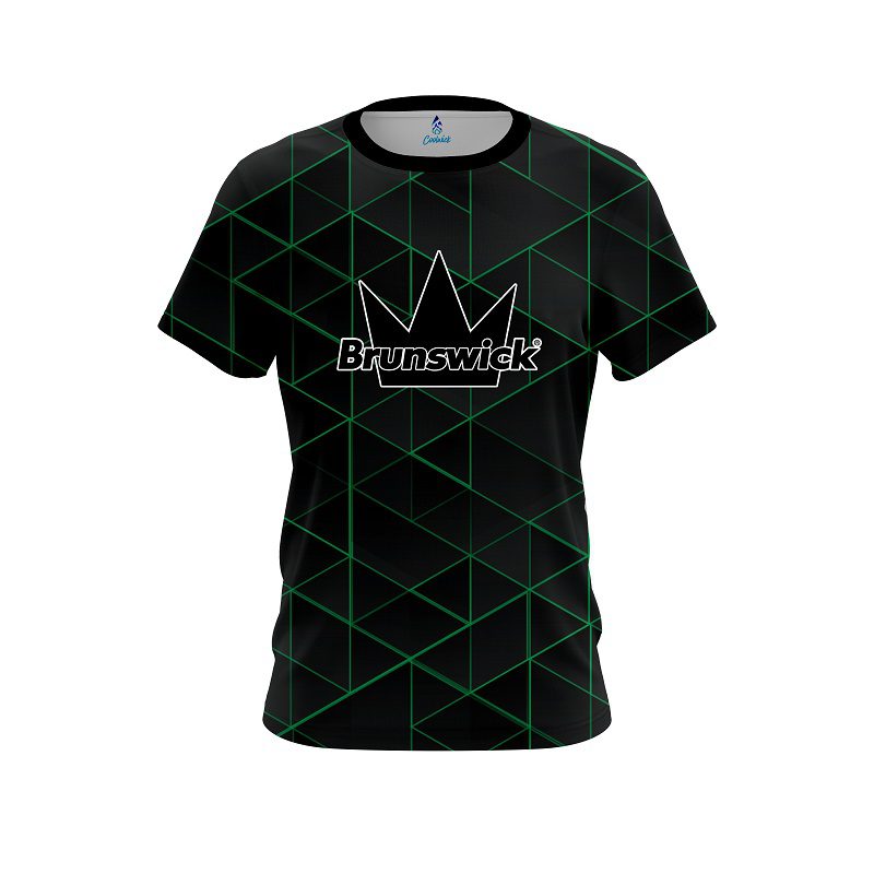 Brunswick Geo Green CoolWick Bowling Jersey