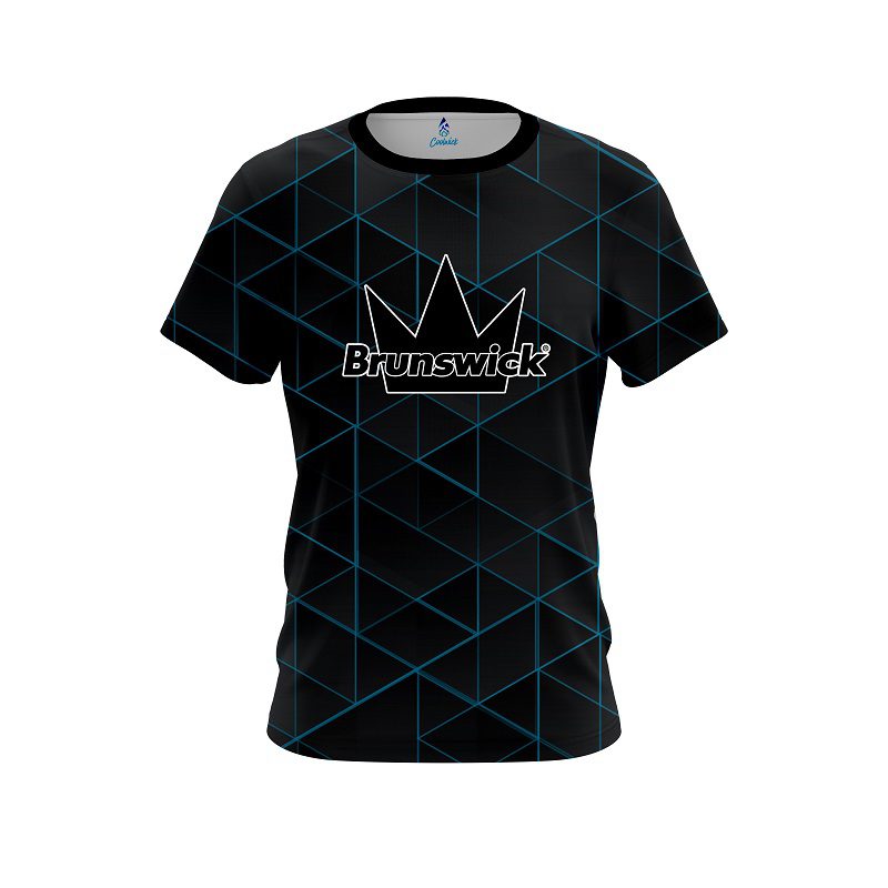 Brunswick Geo Light Blue CoolWick Bowling Jersey