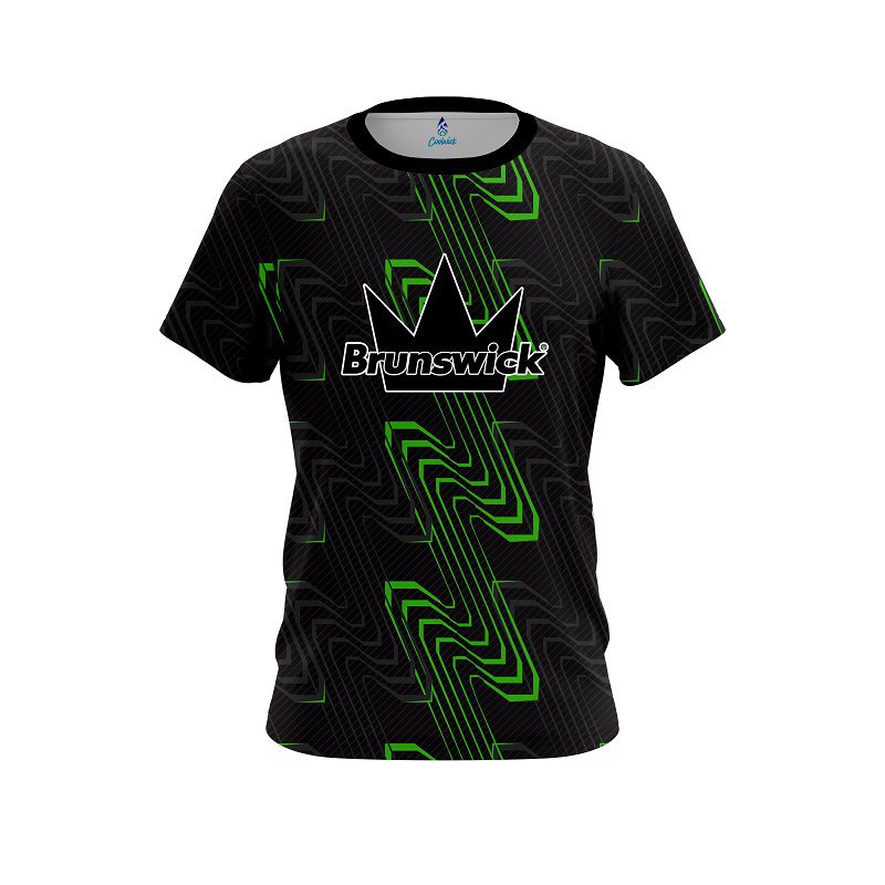 Brunswick Halftone Extreme Green CoolWick Bowling Jersey