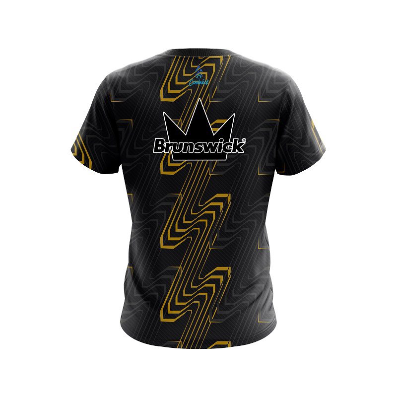 Brunswick Halftone Extreme Yellow CoolWick Bowling Jersey - Image 2