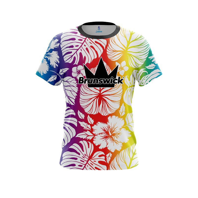 Brunswick Hawaiian Tropical Leafs CoolWick Bowling Jersey