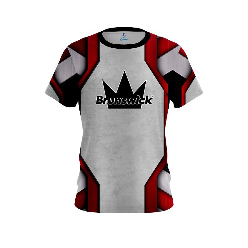 Brunswick Iron Red CoolWick Bowling Jersey