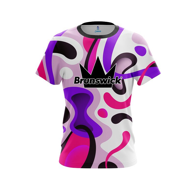 Brunswick Modern Art Purple CoolWick Bowling Jersey