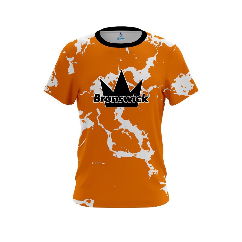 Brunswick Orange Shock CoolWick Bowling Jersey