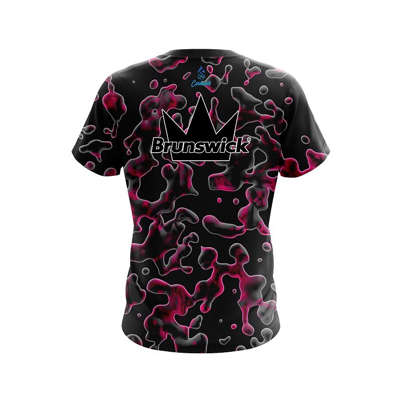Brunswick Pink Flowing Fluid CoolWick Bowling Jersey - Image 2