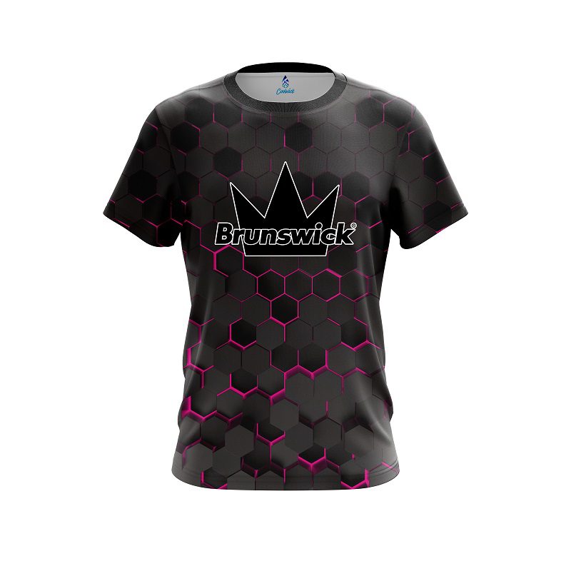 Brunswick Pink Honeycomb Fusion CoolWick Bowling Jersey