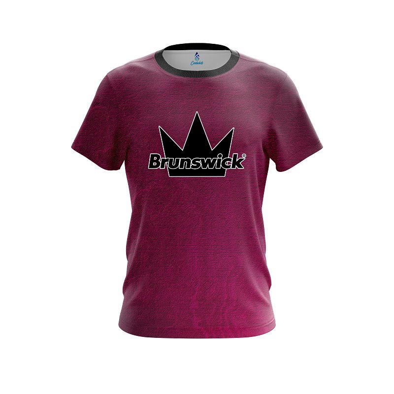 Brunswick Pink Grunge Canvas CoolWick Bowling Jersey