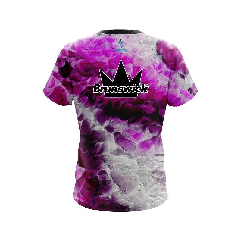 Brunswick Pink Marble Onyx CoolWick Bowling Jersey - Image 2