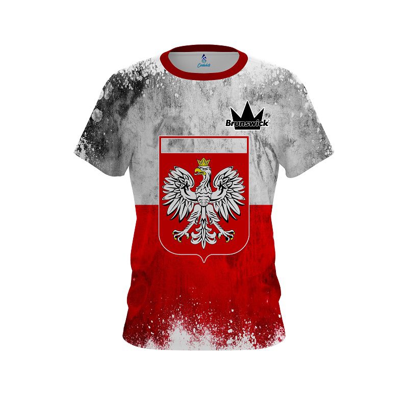 Brunswick Poland Flag CoolWick Bowling Jersey