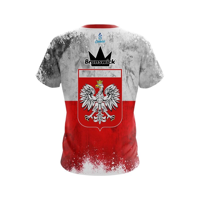 Brunswick Poland Flag CoolWick Bowling Jersey - Image 2