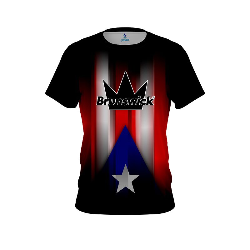 Brunswick Puerto Rico Flag CoolWick Bowling Jersey