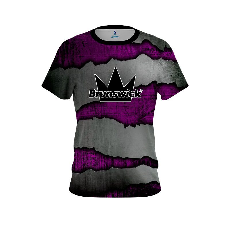 Brunswick Purple Rigid Steel CoolWick Bowling Jersey