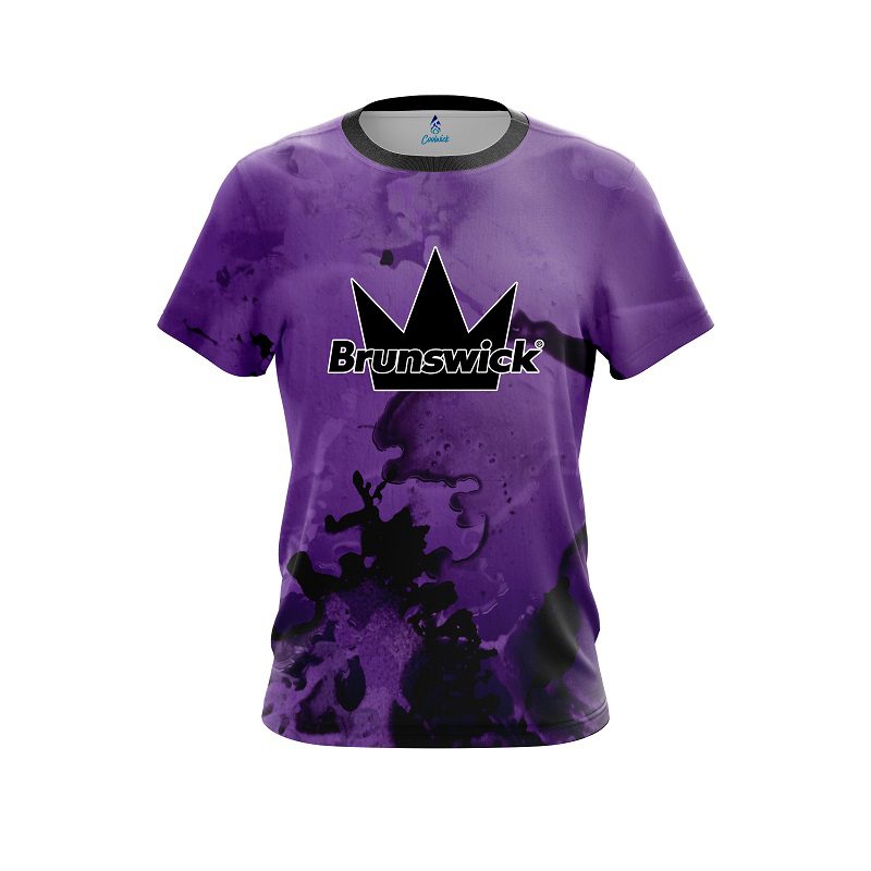 Brunswick Purple Graffiti Grunge CoolWick Bowling Jersey
