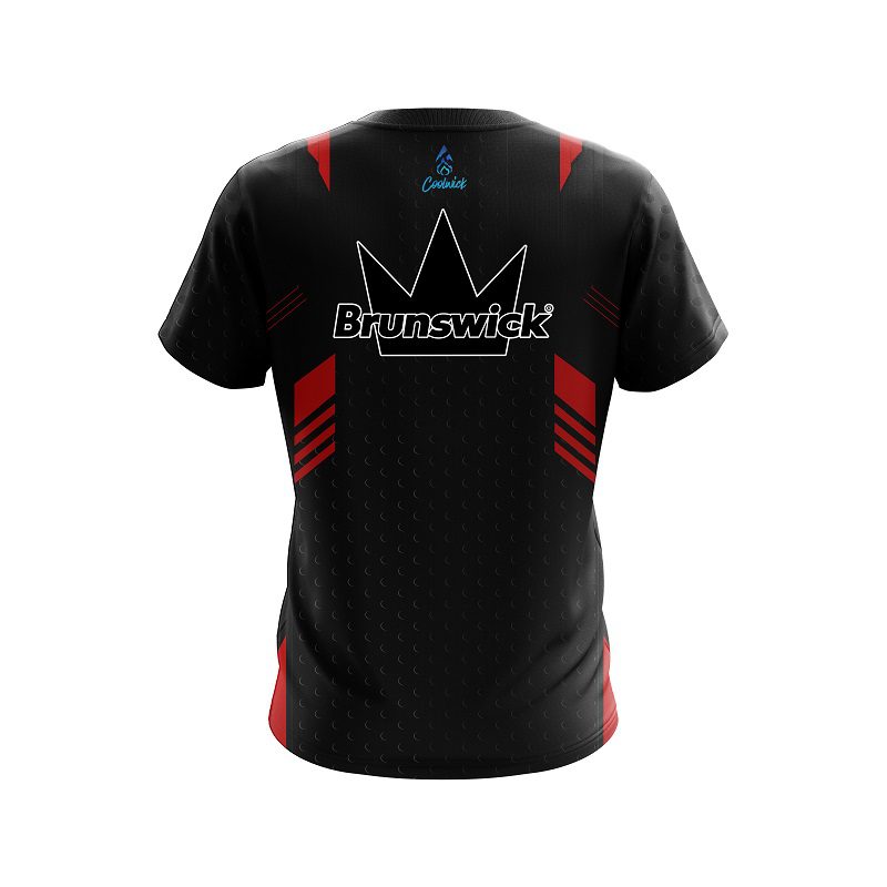 Brunswick Red Steel CoolWick Bowling Jersey - Image 2