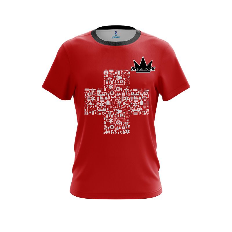 Brunswick Rescue Red Cross CoolWick Bowling Jersey