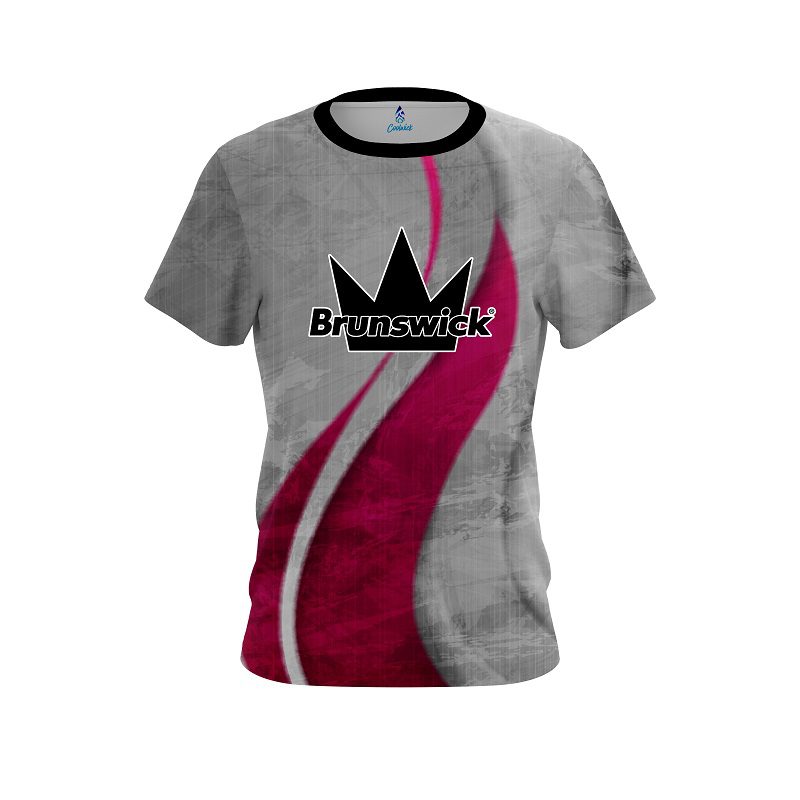 Brunswick Rough Edges Pink CoolWick Bowling Jersey