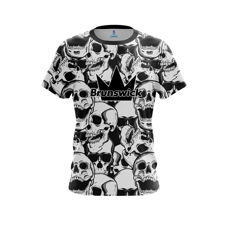 Brunswick Skeleton Grunge CoolWick Bowling Jersey