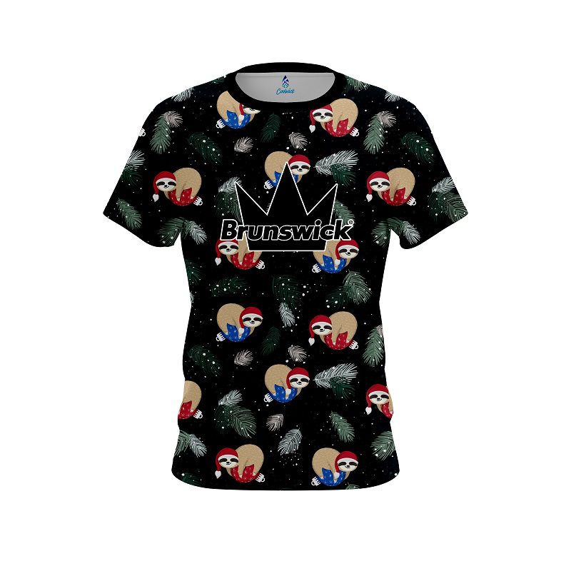 Brunswick Sloths Christmas Time CoolWick Bowling Jersey