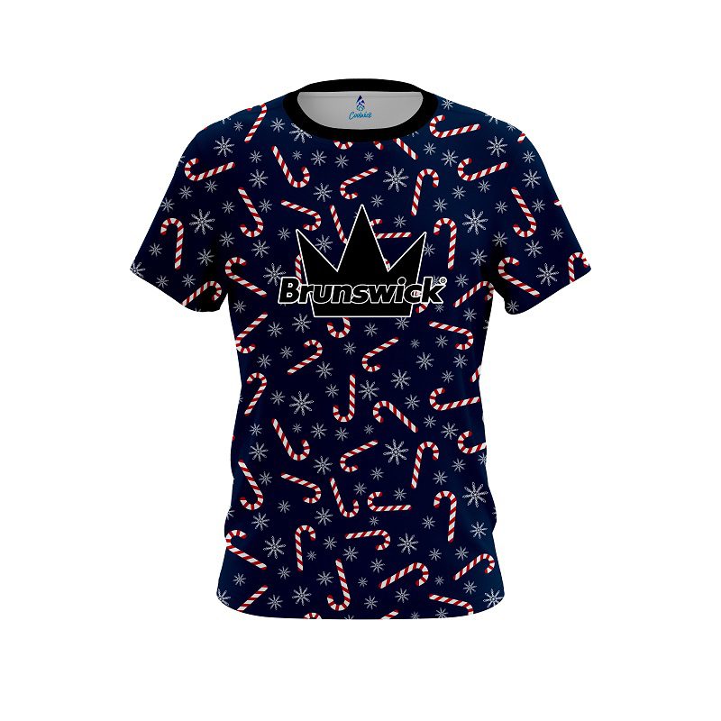Brunswick Snowy Candy Cane CoolWick Bowling Jersey