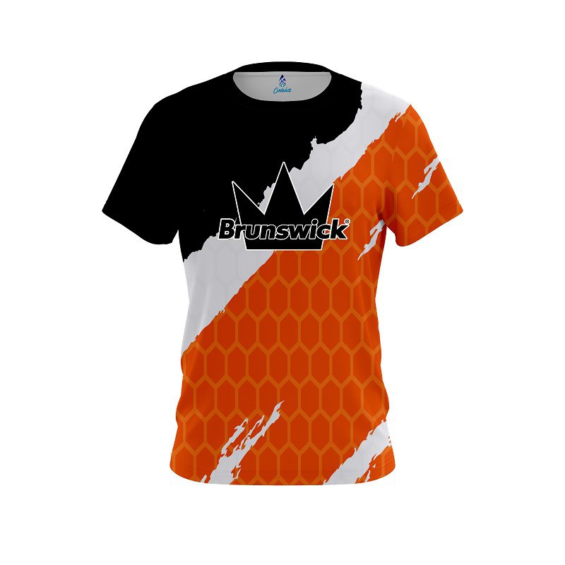 Brunswick Split Power Orange CoolWick Bowling Jersey